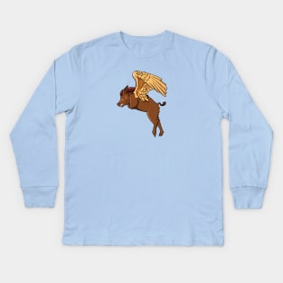 Flying Boar Kids Long Sleeve T-Shirt